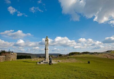 Statue of Our Lady of Penrhys, Rhondda Valley, South Wales.